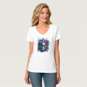 Floral Embrace Skull T-shirt (Voorkant volledig)