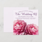 Floral Embrace Wedding Invitation Kaart (Voorkant / Achterkant)
