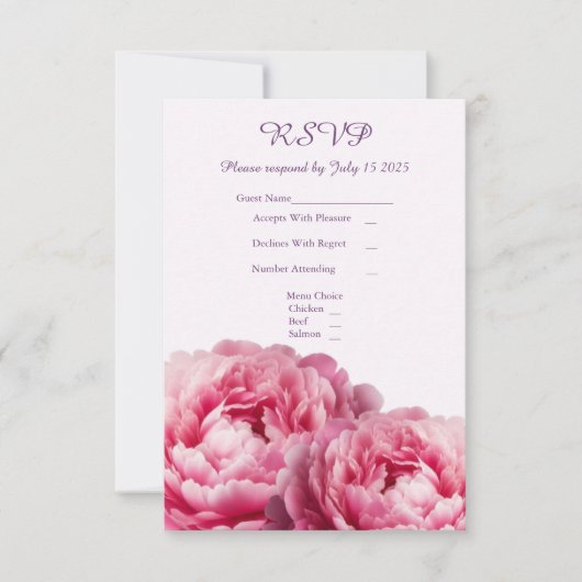 Floral Embrace Wedding RSVP Kaart (Voorkant)