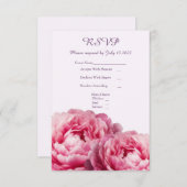 Floral Embrace Wedding RSVP Kaart (Voorkant / Achterkant)