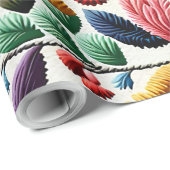 Floral Embroidery Cadeaupapier (Rol Hoek)
