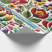 Floral Embroidery Cadeaupapier (Hoek)
