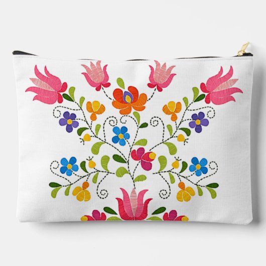Floral embroidery gepersonaliseerd etui (Achterkant)