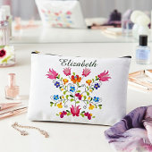 Floral embroidery gepersonaliseerd etui