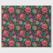 Floral Embroidery Pattern Cadeaupapier (Vlak)