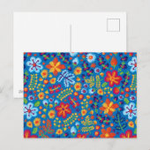 Floral Embroidery Pattern Feestdagenkaart (Voorkant / Achterkant)