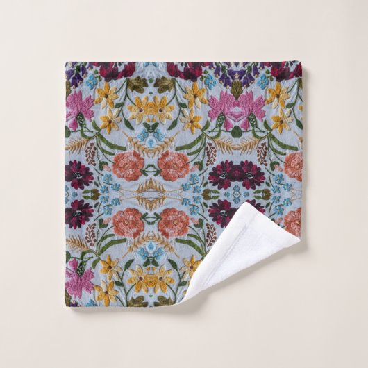Floral Embroidery Pattern met prachtige bloemen Bad Handdoek (Wasdoekje)