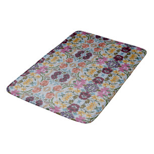 Floral Embroidery Pattern met prachtige bloemen Badmat