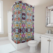 Floral Embroidery Pattern met prachtige bloemen Douchegordijn (In situ)