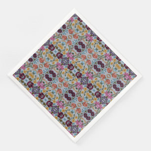 Floral Embroidery Pattern met prachtige bloemen Servet