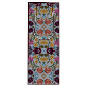Floral Embroidery Pattern met prachtige bloemen Wijn Cadeautas (Voorkant)