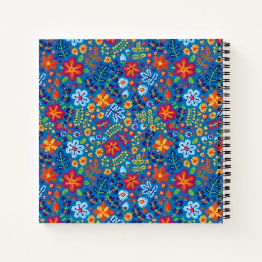 Floral Embroidery Pattern Notitieboek (Achterkant)