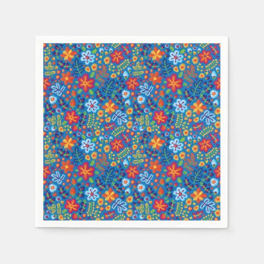 Floral Embroidery Pattern Servet (Voorkant)