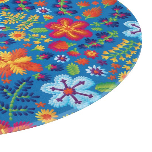 Floral Embroidery Pattern Snijplank (Hoek)