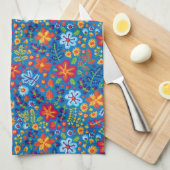 Floral Embroidery Pattern Theedoek (Quarter Fold)