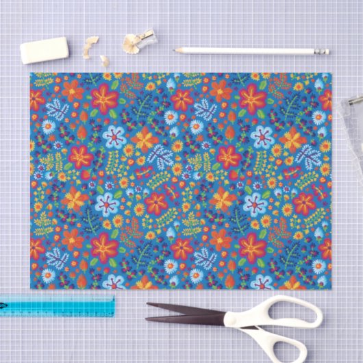 Floral Embroidery Pattern Tissuepapier (Craft)