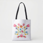 Floral embroidery tote bag (Voorkant)