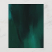 Floral Emerald Green Dress Birthday Quinceanera Flyer (Achterkant)