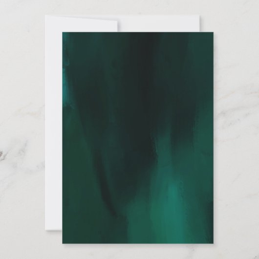 Floral Emerald Green Dress Birthday Quinceanera Kaart (Achterkant)