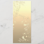 Floral Emerald Groen Bruiloft Menu (Achterkant)