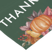 Floral Emerald Groen Thanksgiving Diner Korte Tafelloper (Hoek)