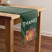 Floral Emerald Groen Thanksgiving Diner Korte Tafelloper (Voorbeeld)