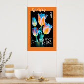 Floral Empowerment Art Print Electric Tulips (Keuken)