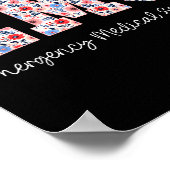 Floral Ems Emergency Medical Services Emt Wildflow Poster (Hoek)