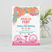 Floral- en ballonvaartsfeest kaart (Staand voorkant)