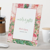 Floral- en botanische bruiloft Reclamebord Met Voetstuk (Insitu)