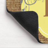 Floral en burlap, monogrammen muismat (Hoek)