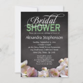 Floral en Chalkboard met groen Vrijgezellenfeest Kaart (Voorkant)