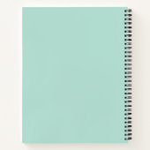 *~* Floral- en Chic Turquoise Pastel-Waterverf Notitieboek (Achterkant)