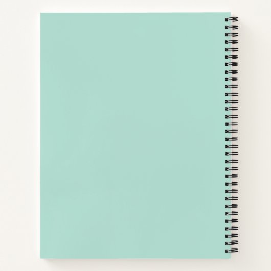 *~* Floral- en Chic Turquoise Pastel-Waterverf Notitieboek (Achterkant)