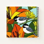 Floral en Chickadee Notitieboek (Achterkant)