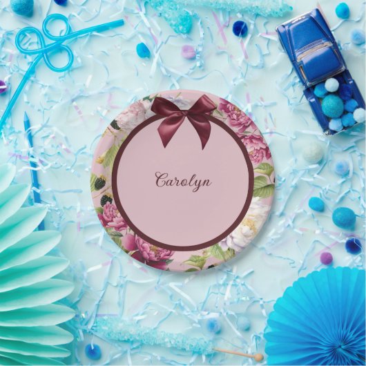 Floral en Dot Moederdag 7" Bord (Feest)