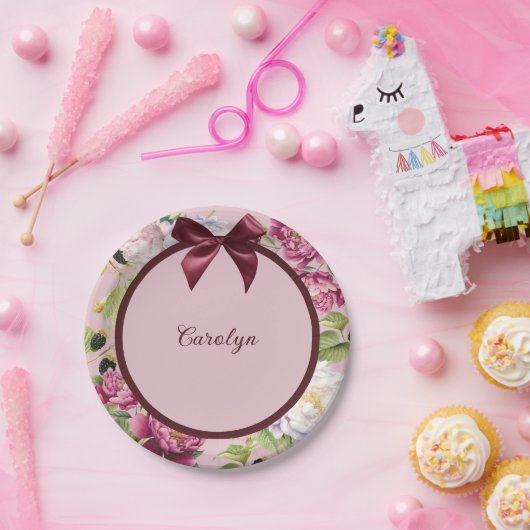 Floral en Dot Moederdag 7" Bord (Feest)