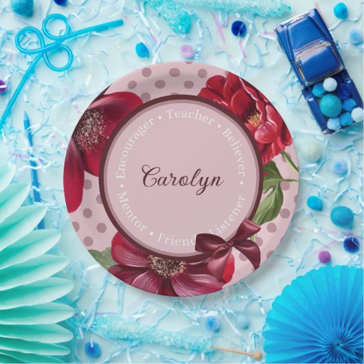 Floral en Dot Moederdag Bord (Feest)