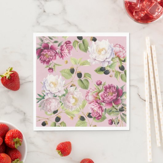 Floral en Dot Moederdag servet (Insitu)