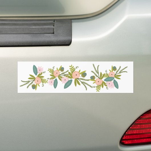 Floral en fauna bumpersticker (Op auto)