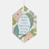 Floral en fauna glas ornament (Voorkant links)