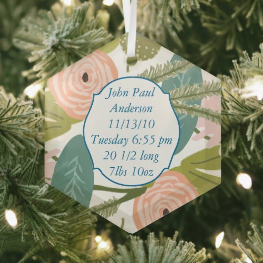 Floral en fauna glas ornament (Insitu)