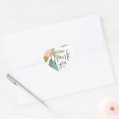Floral en fauna hart sticker (Envelop)