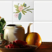 Floral en fauna tegeltje