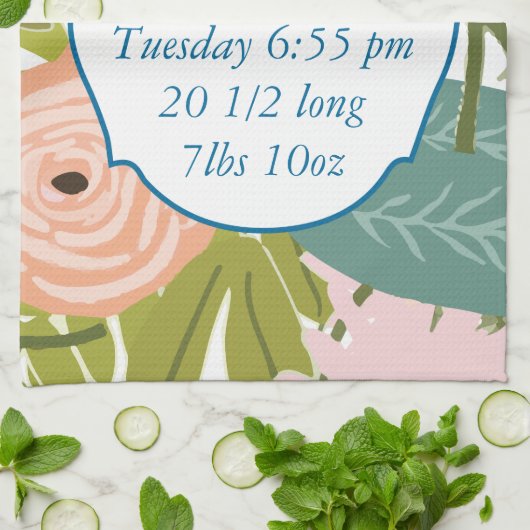 Floral en fauna theedoek (Gevouwen)