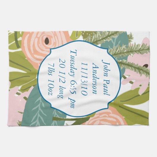 Floral en fauna theedoek (Horizontaal)