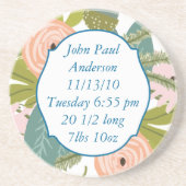 Floral en fauna zandsteen onderzetter (Voorkant)