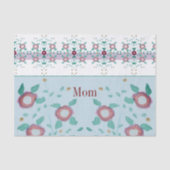 Floral en gebarenteerde ontwerper tissuepapier (Voorkant)