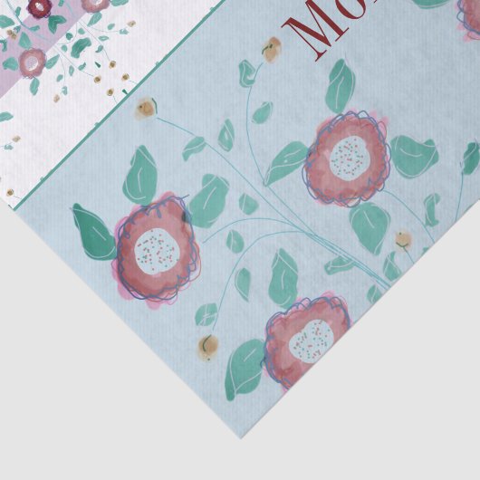 Floral en gebarenteerde ontwerper tissuepapier (Detail)