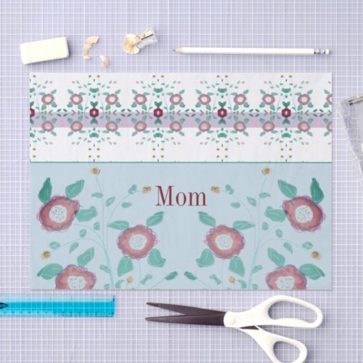 Floral en gebarenteerde ontwerper tissuepapier (Craft)